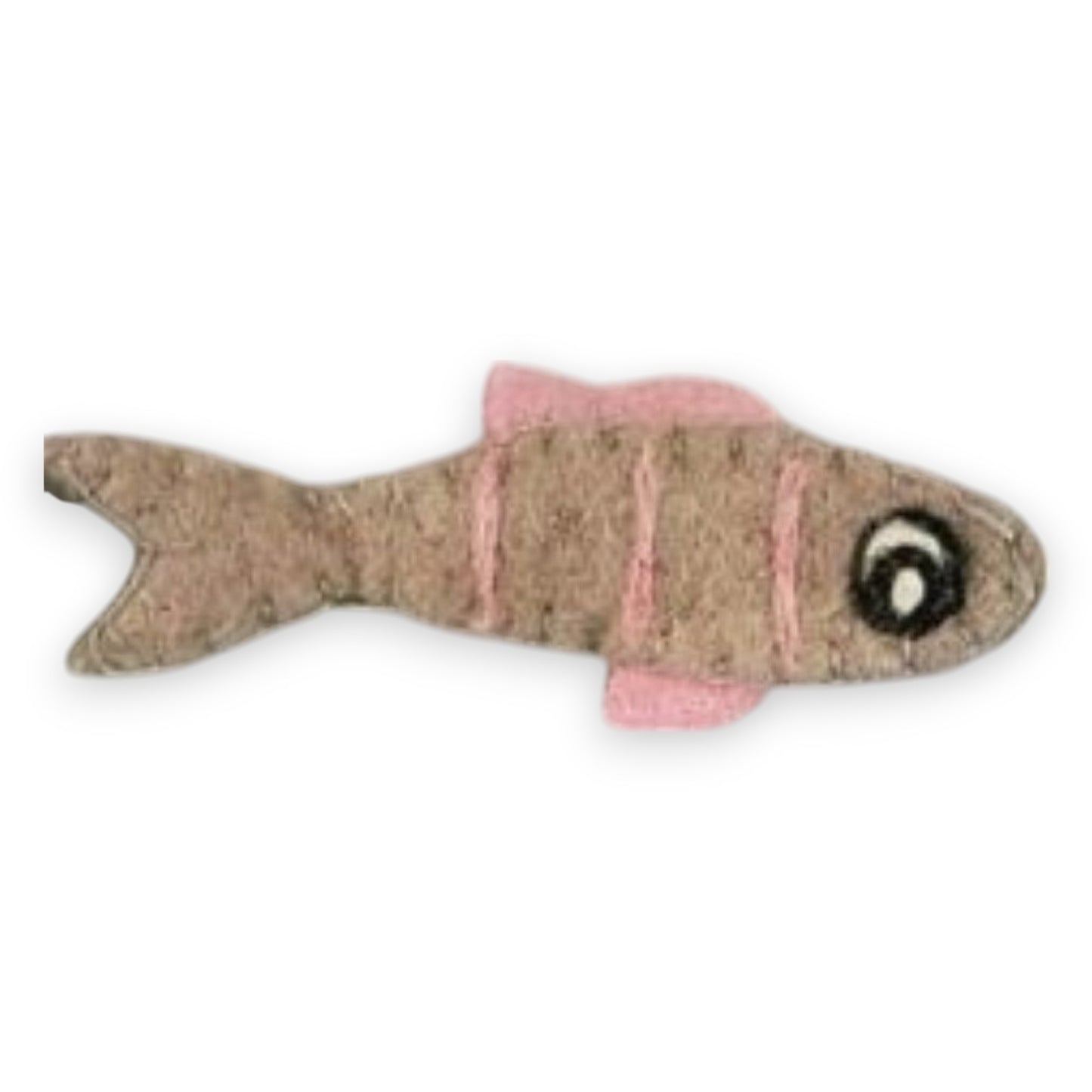 Eco-Friendly Sardine Catnip Felt Fish Toy by Tiga Toys – Handmade, organic catnip, 100% New Zealand wool. Choose from Blue, Green, Pink, or Yellow.