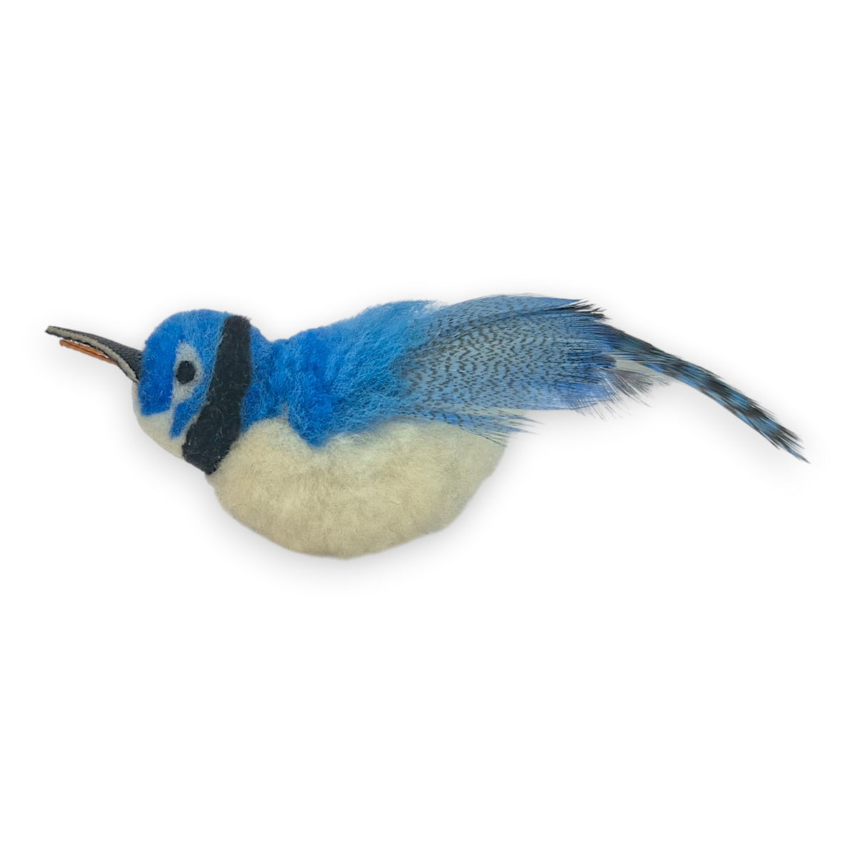 Jay Jay Blue Jay cat toy with loop attachment for cat wand play