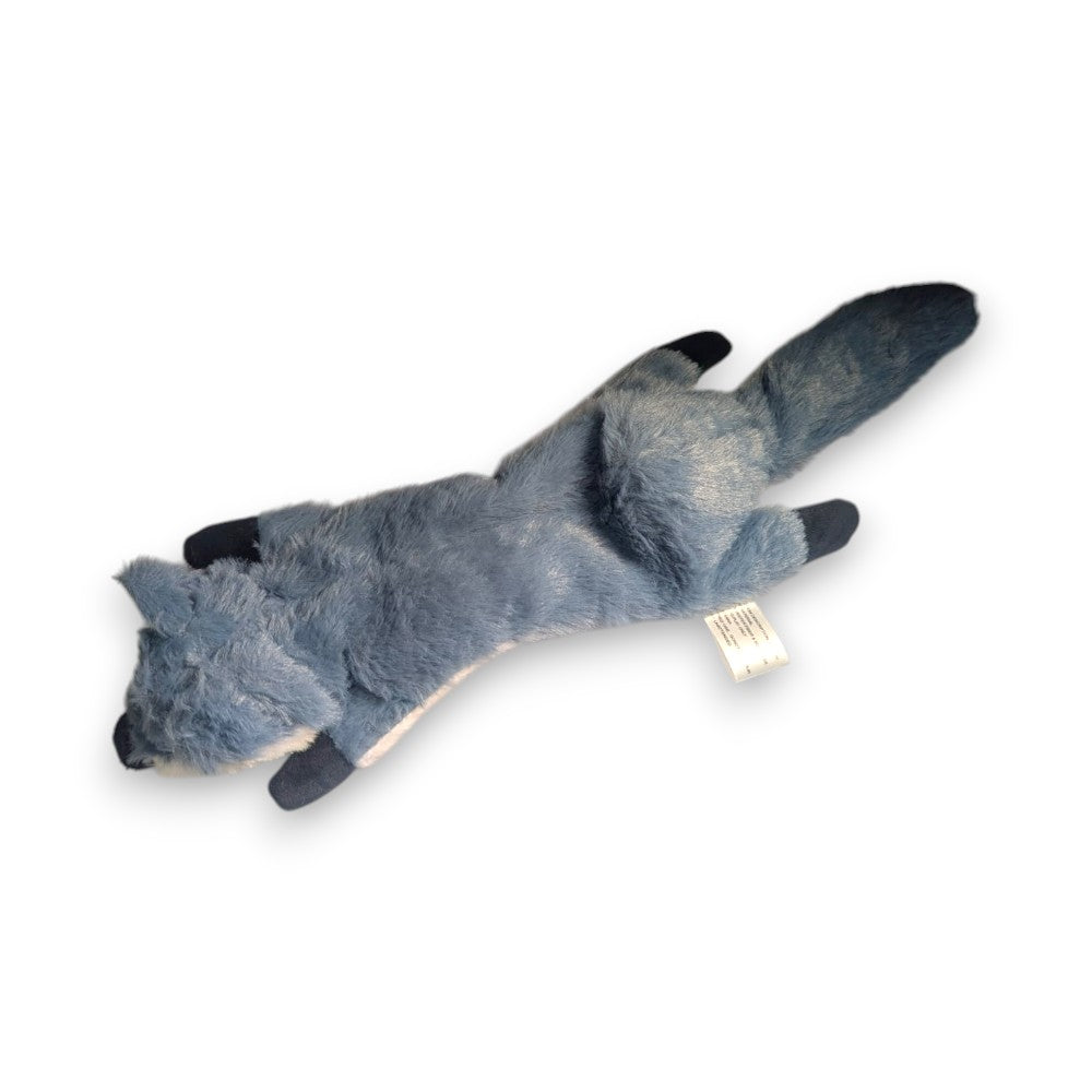 No stuffing fox dog toy designed to help reduce mess during supervised play