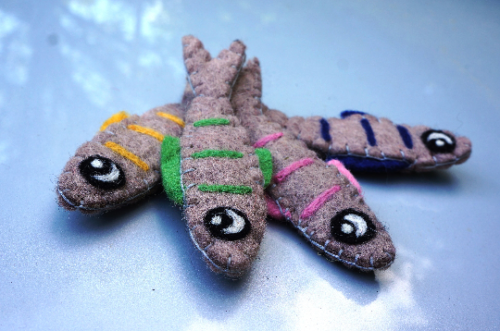 Cat Toy Catnip Sardine Felt Fish - Handmade │by Tiga Toys